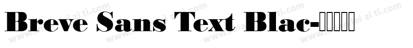 Breve Sans Text Blac字体转换